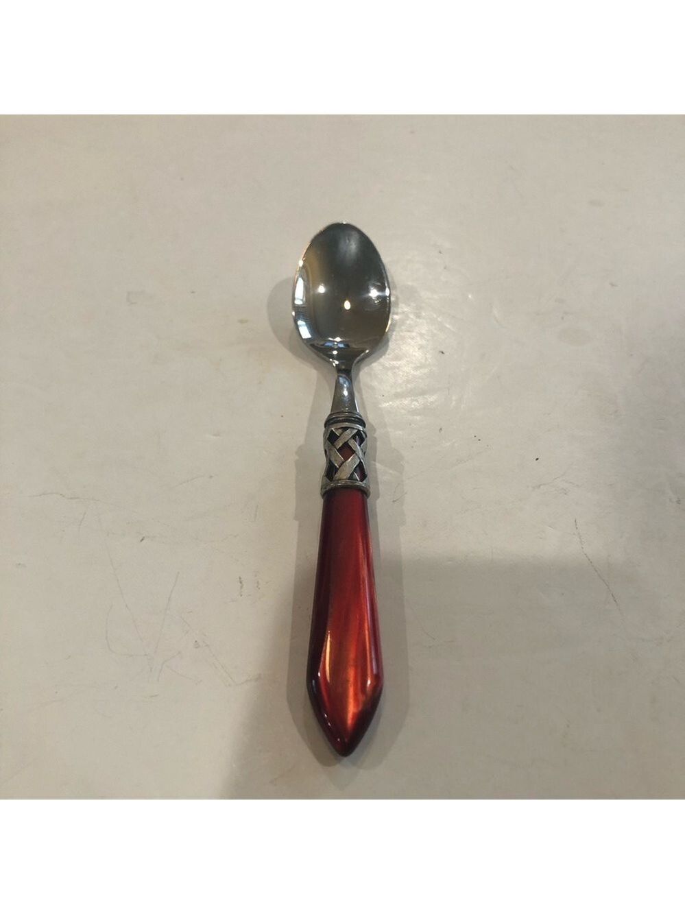 Bugatti for Vietri Aladdin red handle replacement teaspoon Italian dining